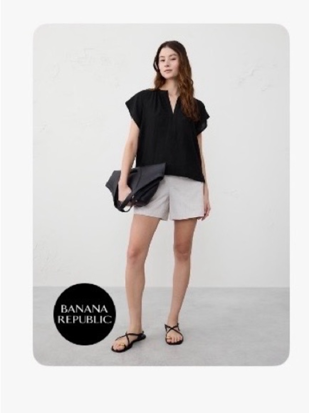 Banana Republic Black Raglan Sleeve Top—never worn